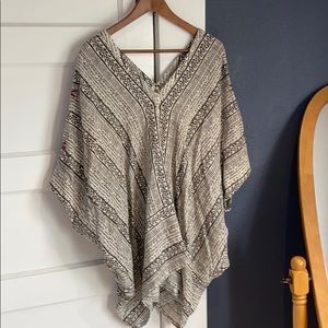 Free people boho poncho top